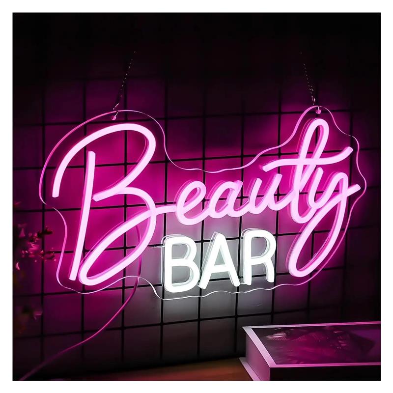 Beauty Makeup Bar - 뷰티 바 네온 사인 조명 조절