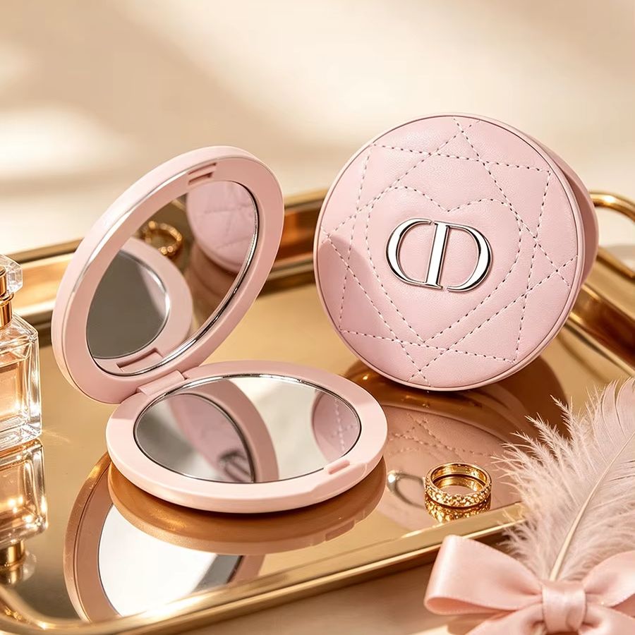 Beauty Makeup Dior - 디올 가죽 메이크업 거울, 내장형 양면