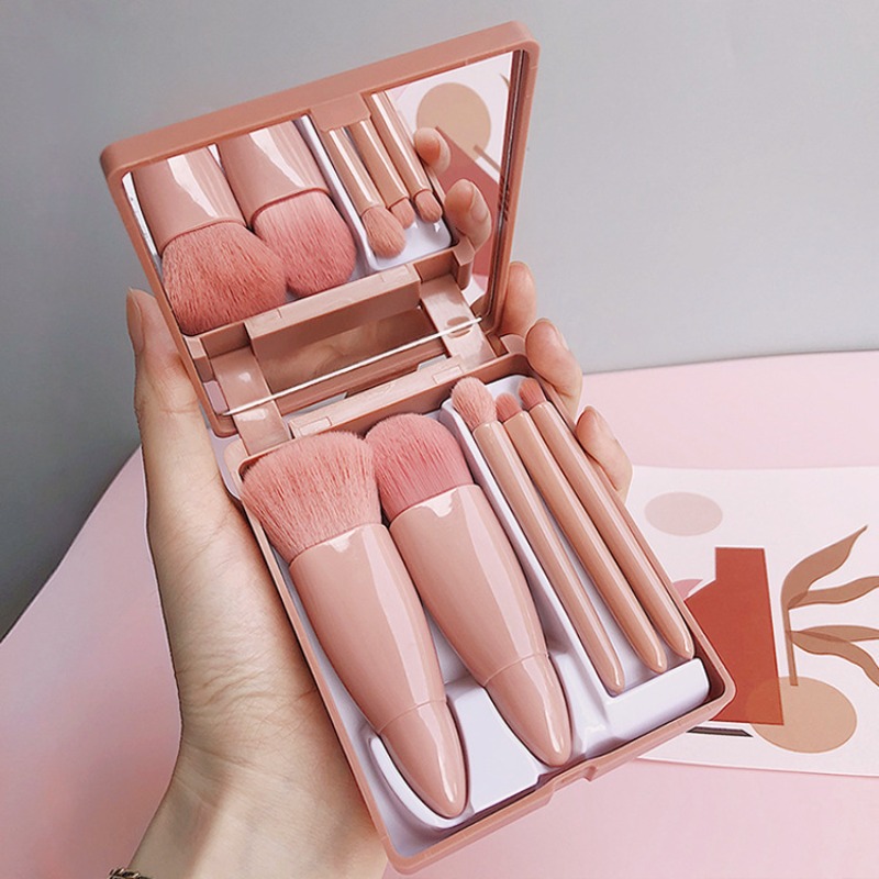 Huda Beauty Makeup Brush Set - 1/2set 휴대용 메이크업 브러쉬 세트(거울 포함)