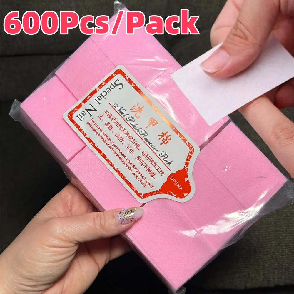 Beauty Makeup & D Anime Studio Vega Baja - 600개/팩 보풀 없는 면 패드 네일