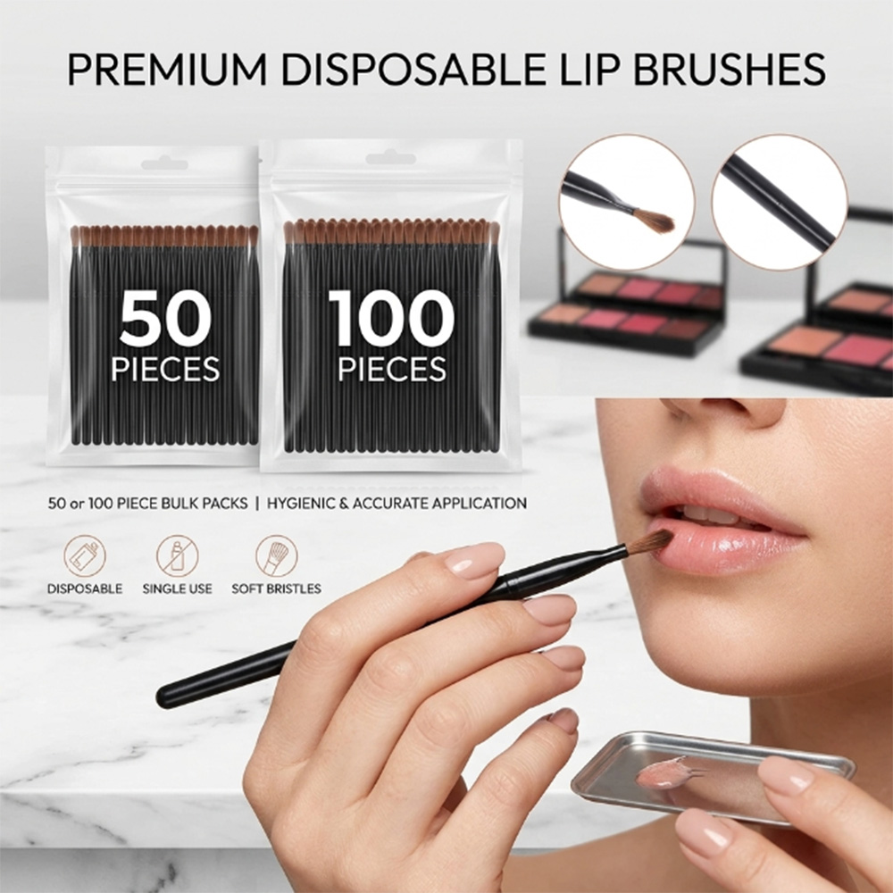 Beauty Makeup & D Anime Studio Vega Baja - 50/100pcs 일회용 립 브러쉬 세트 립스틱