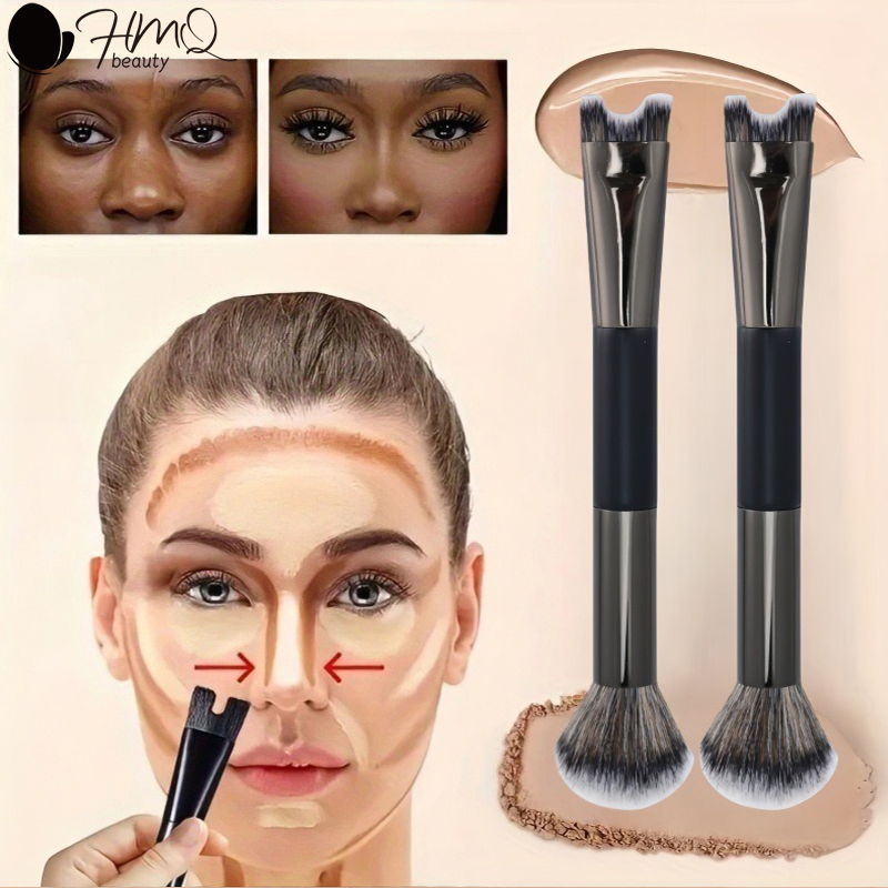 Huda Beauty Makeup Brush Set - U자형 듀얼 헤드 메이크업 브러쉬 코