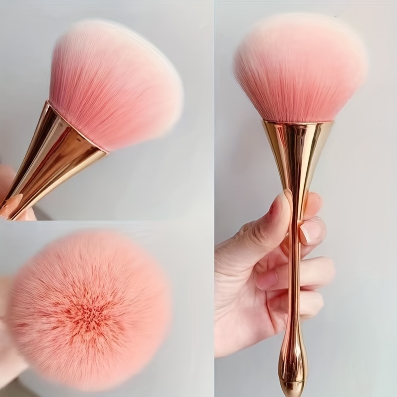 Beauty Flower Makeup - 로즈 골든 팬 메이크업 브러쉬, 화장품