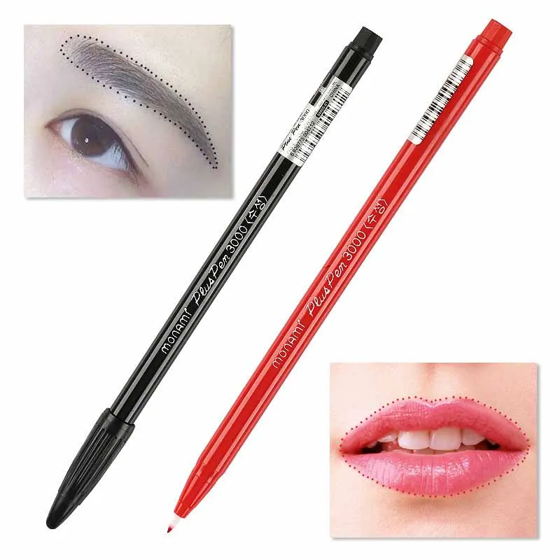 Lip Liner Pencil - 2Pcs 방수 문신 연필 눈썹 립