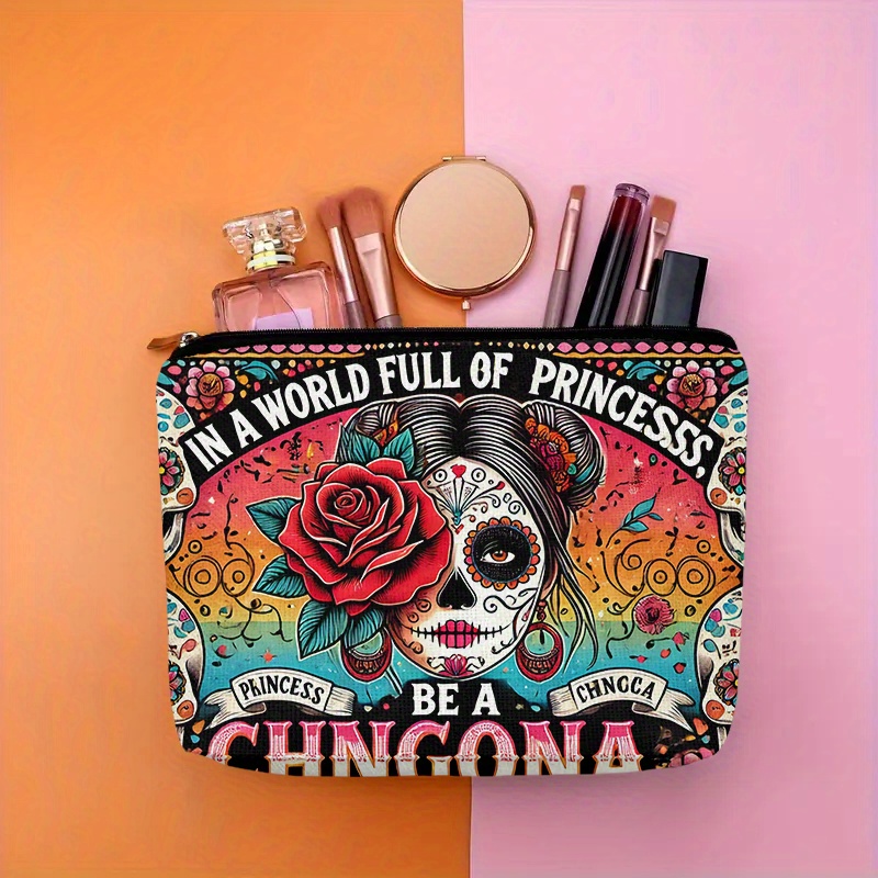 Beauty Bag Makeup - 꽃과 해골 모양의 화장품 가방 -
