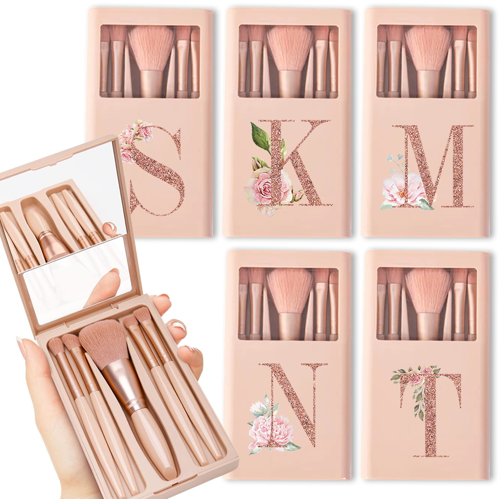 Beauty Flower Makeup - 거울과 케이스 접이식 상자 스토리지 메이크업