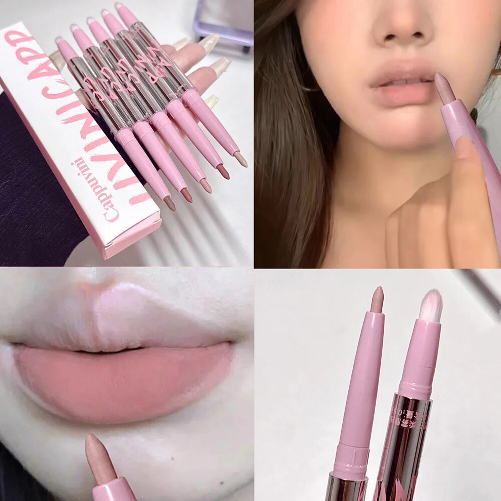 Lip Liner Pencil - 누드 립 라이너(립 브러쉬 포함) Cappuvini