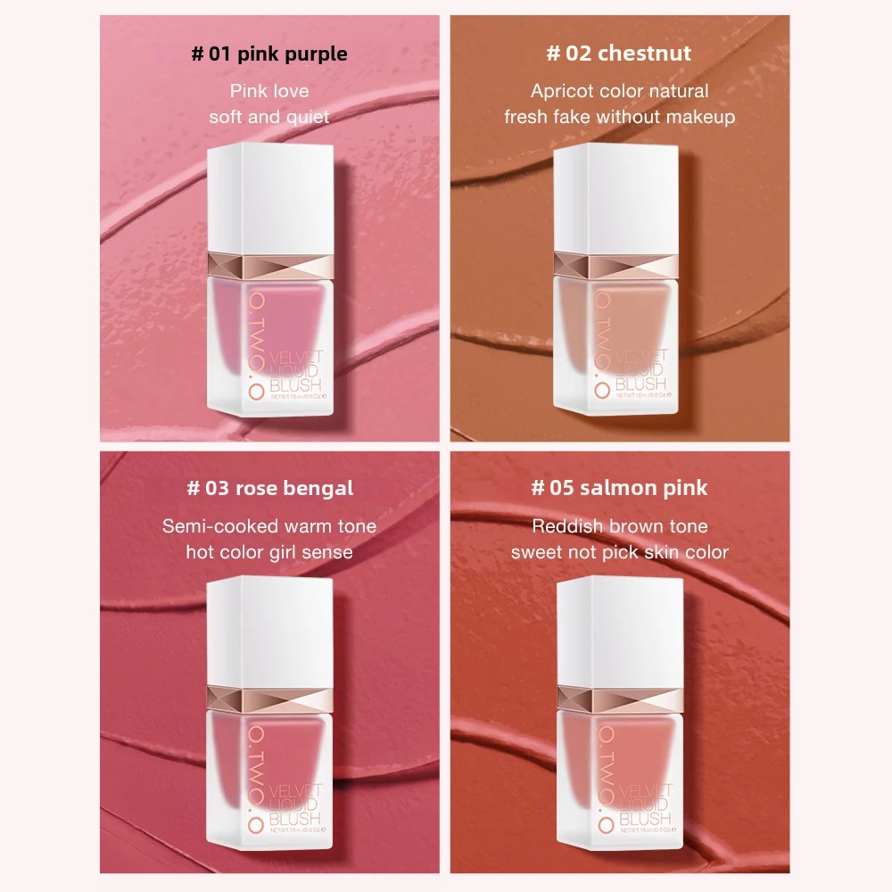 O.TWO.O 리퀴드 블러셔 4 색 로즈 핑크 블러쉬  - Beauty Flower Makeup 리뷰 및 가격