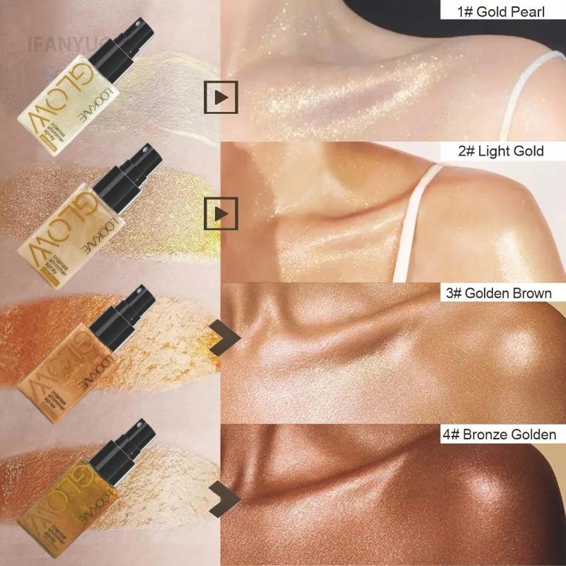 진주빛 글리터 스프레이 쉬머 오일 스프레이 지속적인 광 - Body Shimmer Lotion 리뷰 및 가격