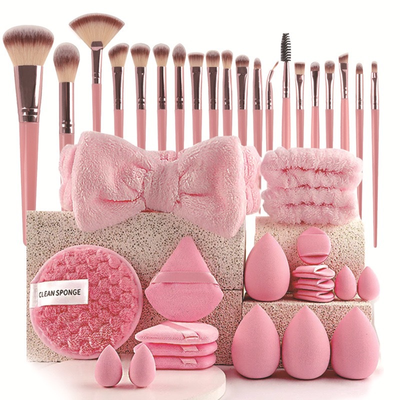 40개 뷰티 메이크업 도구 콤보 세트 페이스 워시 메이 - Huda Beauty Makeup Brush Set 리뷰 및 가격