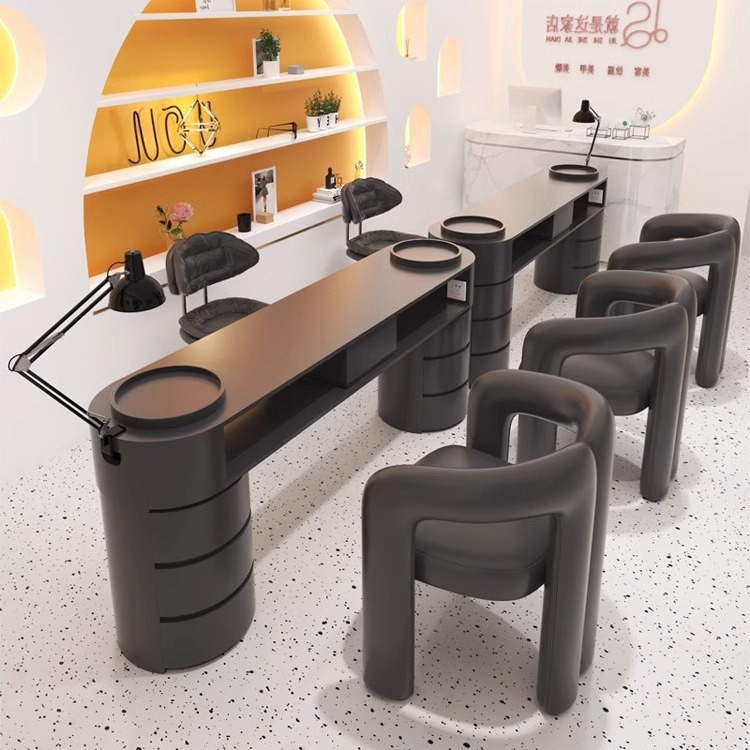 모던 미니멀리스트 화장대 블랙 더블 네일 테이블 서랍  - Beauty Makeup Salon 리뷰 및 가격