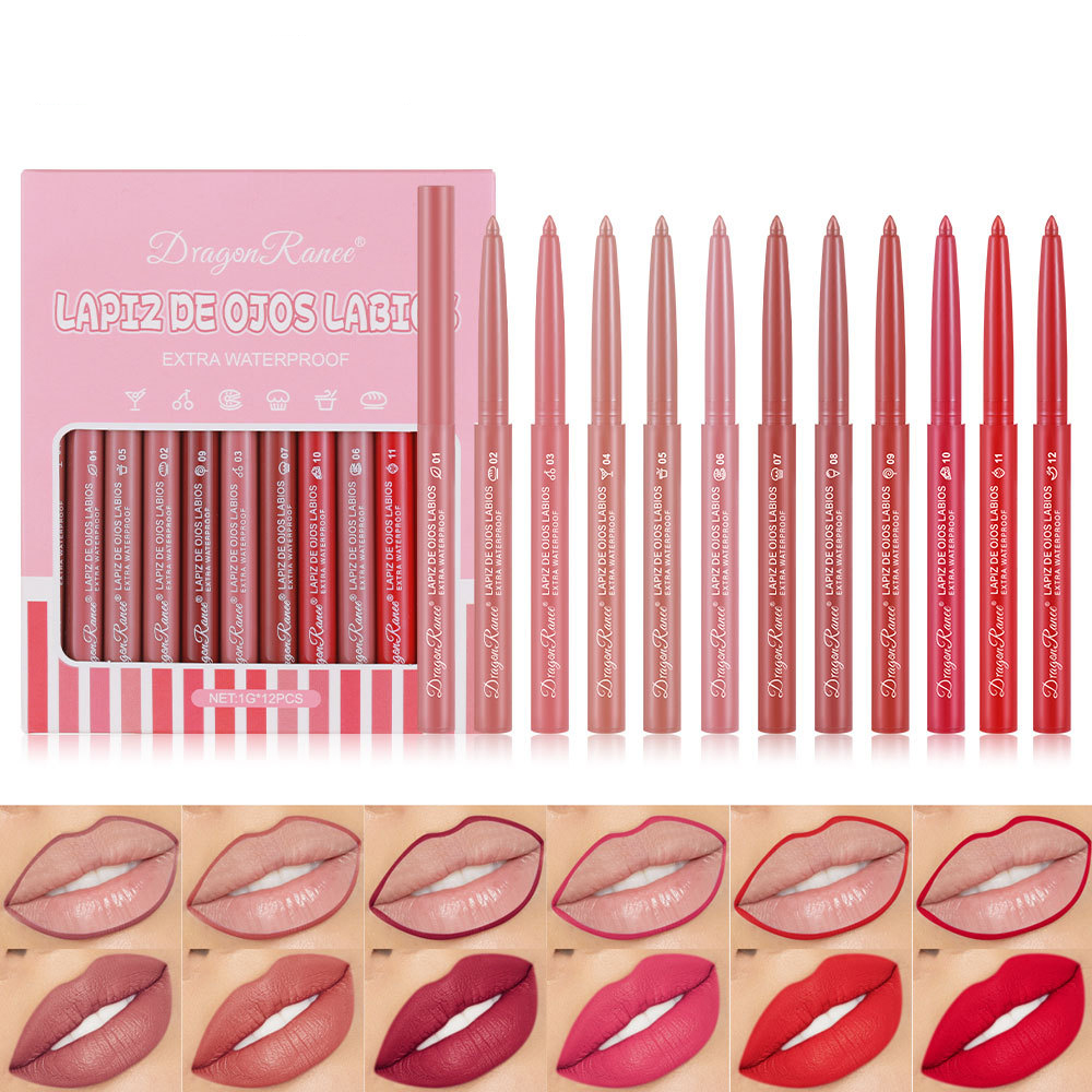 12가지 색상의 립 라이너 펜슬 케이스는 입술 전체 모 - Lip Liner Pencil 리뷰 및 가격