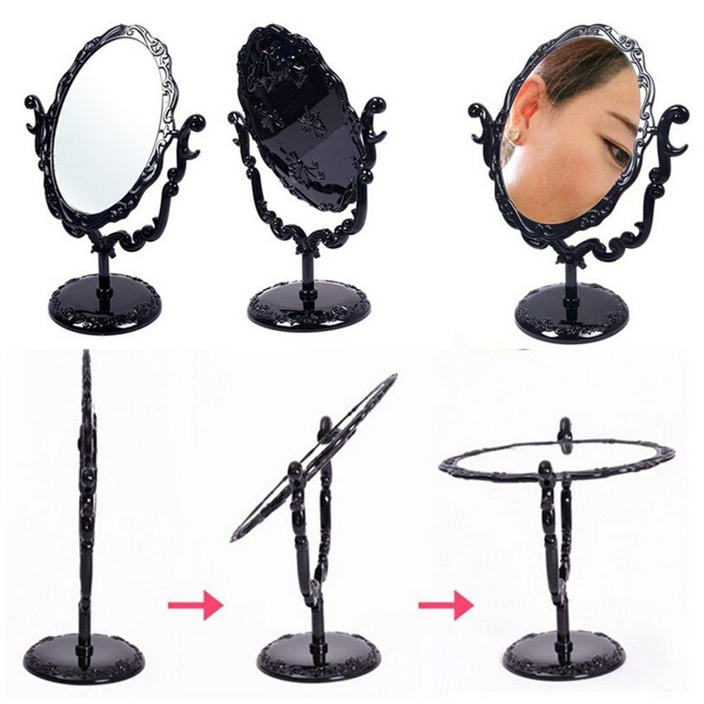 【1PC 메이크업 거울 소녀용 데스크탑 회전식 고딕 로 - Beauty Flower Makeup 리뷰 및 가격