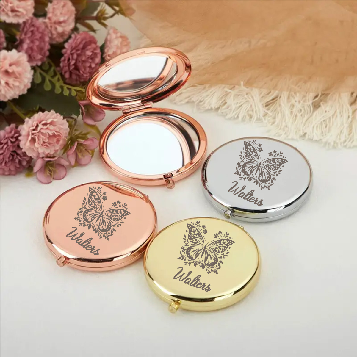 1pc 창의적이고 아름다운 나비 맞춤형 이름 거울 이름 - Beauty Y Makeup 리뷰 및 가격